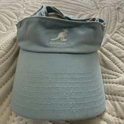 Kangol Cotton Twill Visor Hat Light Blue Adjustable Sun Cap