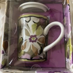 Vera Bradley Porcelain Mug With Cover 