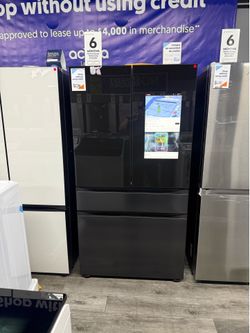 Samsung - Bespoke 29 Cu Ft 4-Door French Door Refrigerator With Family Hub In Charcoal Glass & Matte Black 😻🖤