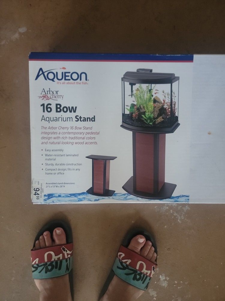 Aqueon Arbor Cherry 16 Bow Aquarium Stand