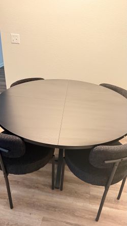 Modern Black Dining Set – $450 OBO