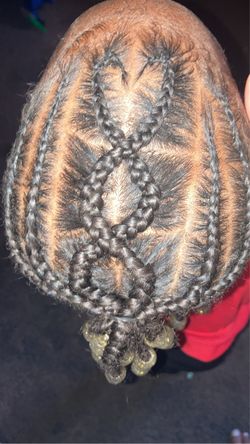 Tribal Style Braids On Natural Hair