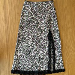 H&M Flowered Maxi Skirt