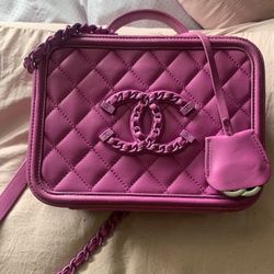 Chanel Quilted Purple/Lavender Box Bag 