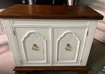 2 Thomasville Cabinets / White with Walnut Stain