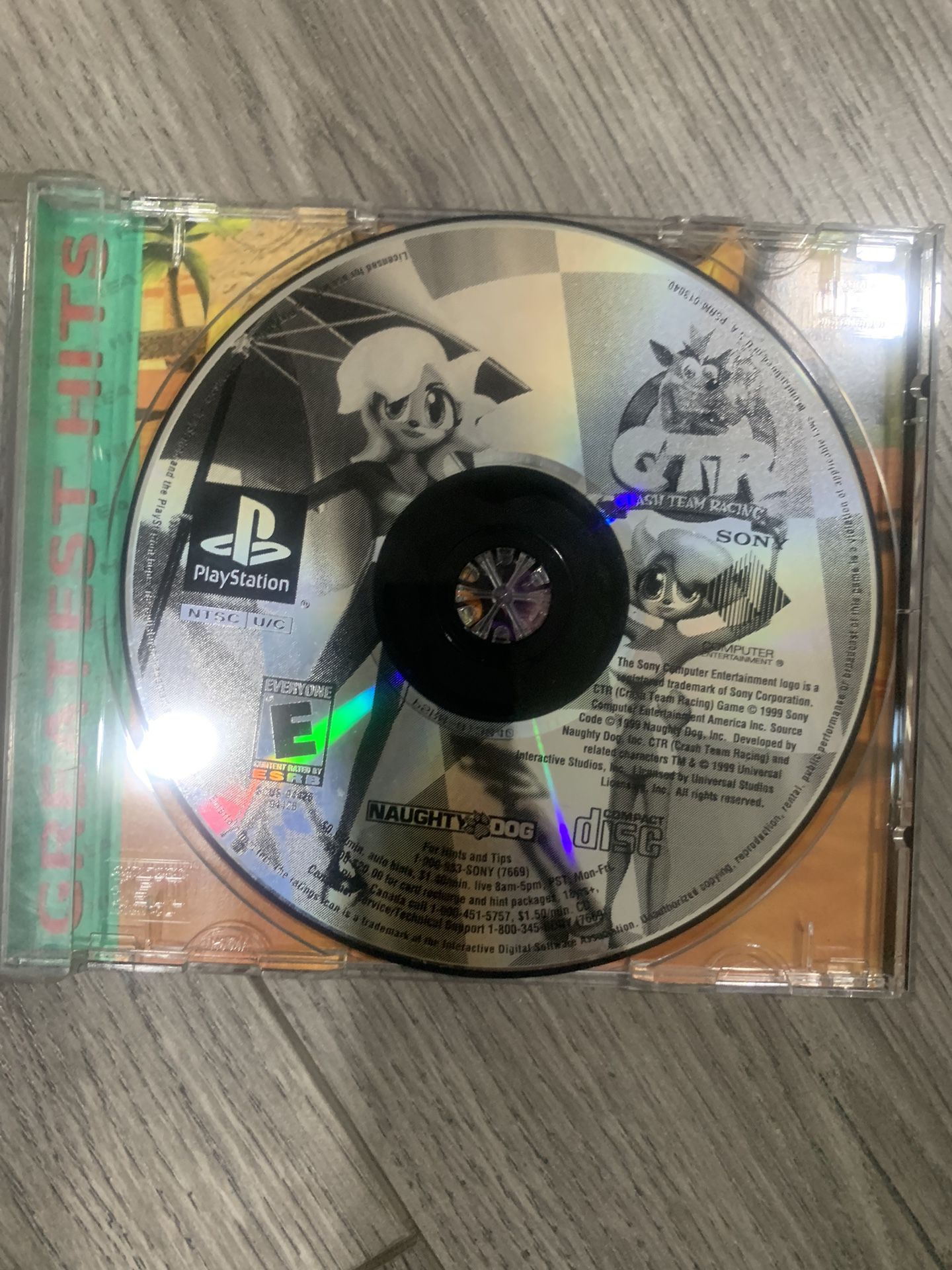 Crash Car Team Racing (disc And Case Only-no Manual) For Ps1