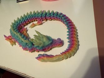 2FT Rainbow Glow in the Dark Flexi Dragon