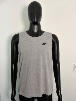 Nike Futura Swoosh Logo Men’s Running Workout Dri-Fit Tank Top (Grey Gray / Large)
