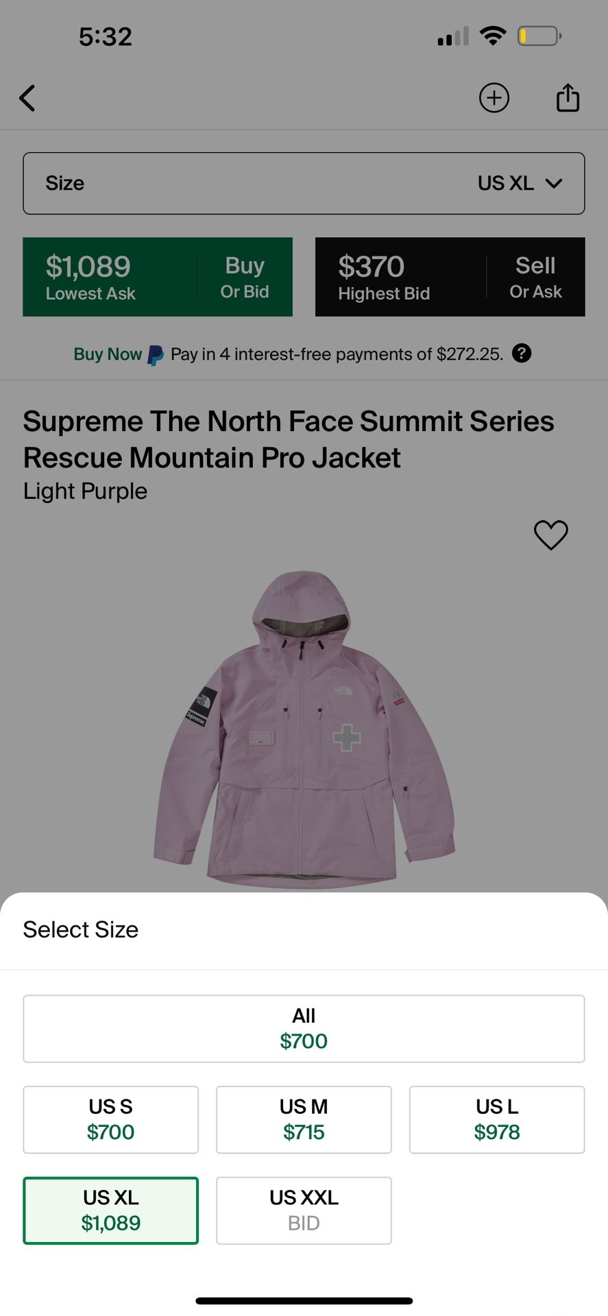 The North face supreme Jacket Used Lightly