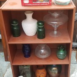 Shelf and glassware