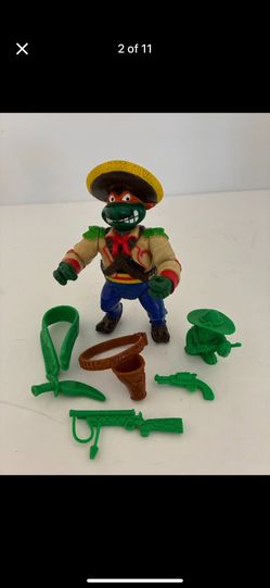 Vintage TMNT Bandito Bashin Mike Wacky Wild West Teenage Mutant Ninja Turtles