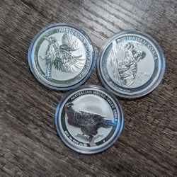 Australian Silver 1 ounce Rounds (3)