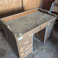 Antique Oak Desk 