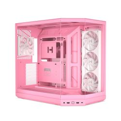 HYTE Y50 Pink ATX Mid Tower Aesthetic Gaming PC Case