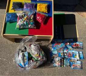 Lego / Train Table with Bulk Legos - Excellent Condition!