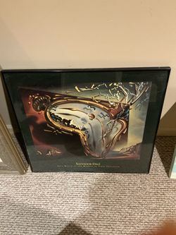 Salvador Dalí Framed Art Print – Ornate Black Frame