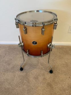 Sonor 3007 maple 14x14” floor ton drum lacquer finish Evan’s heads $135 cash Upland 91784