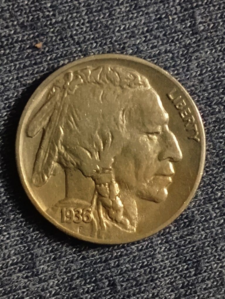 1936 San Francisco Mint Indian Head Buffalo Nickel