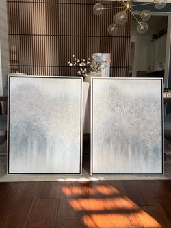 two canvas wall portraits  29x39