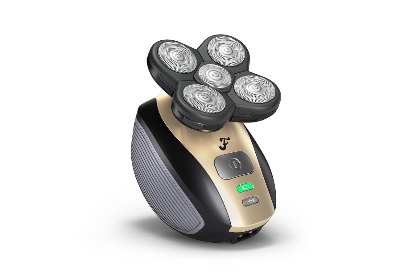 Electric Head & Body Hair Shaver - Mens Cordless Rechargeable Wet/Dry Skull Bald Head Back & Groin Waterproof Razor with Rotary