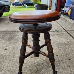 Chas Parker Adjustable Height Claw-Foot Piano Stool