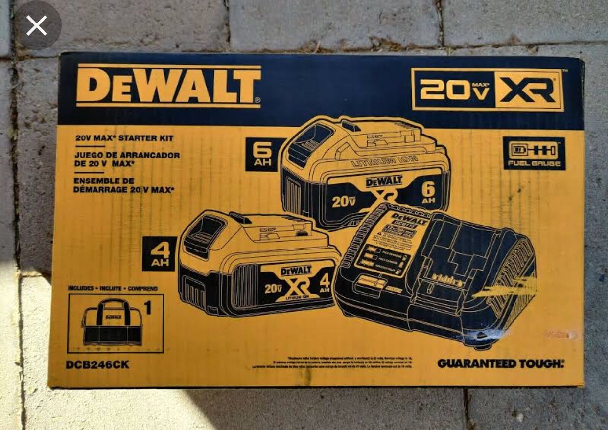 All Brand New Dewalt batteries 1.5AH-6 AH and chargers
