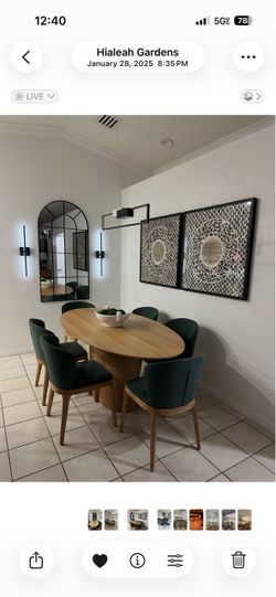 Like New Dining table and six chairs