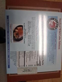 Unopened box smoked salmon