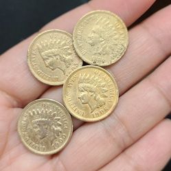 4 indian head penny 