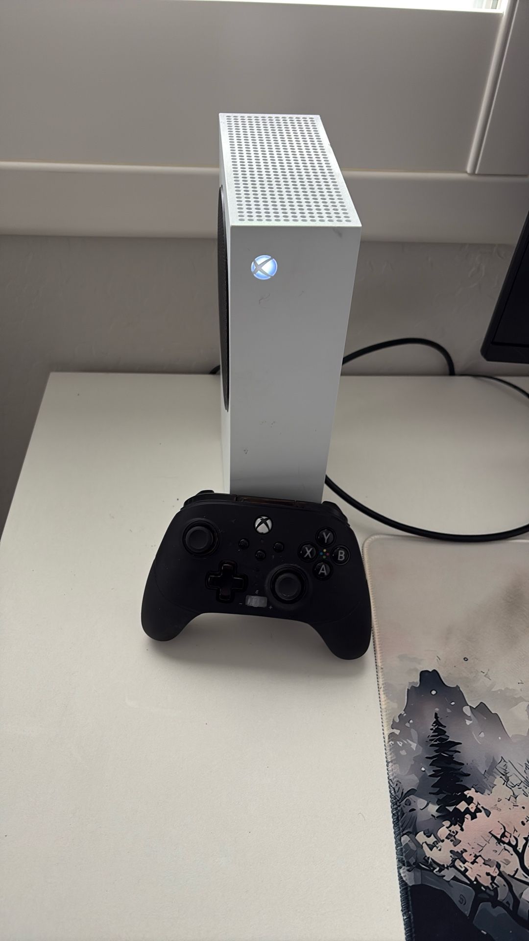 Xbox series S, 120 hz monitor, and PowerA wired controller