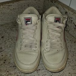 FILA MENS MID SNEAKERS CREAM LEATHER 1VT034LX-193 SIZE US (Preowned) for in Queens, NY - OfferUp