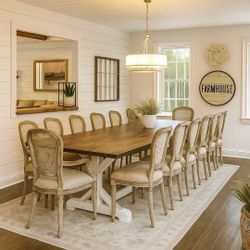 Custom Designed Farmhouse Dining Tables.