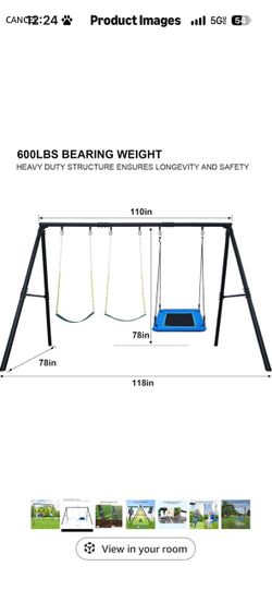 Swing set heavy duty outdoor swings