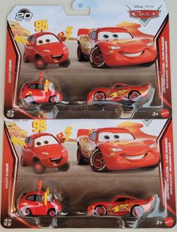 Disney Pixar Cars Mattel Lightning McQueen & Maddy McGear 2-Pack