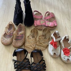 Size 5 Girl Shoes Six Pairs 