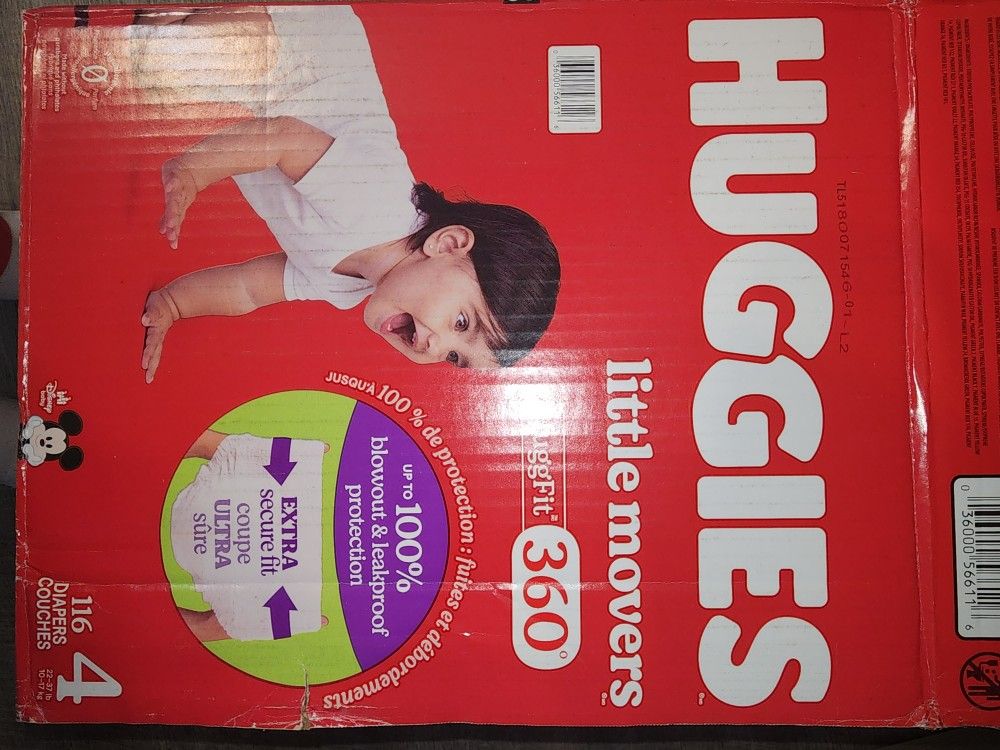 Huggies 360° style dipers size 4 and 5