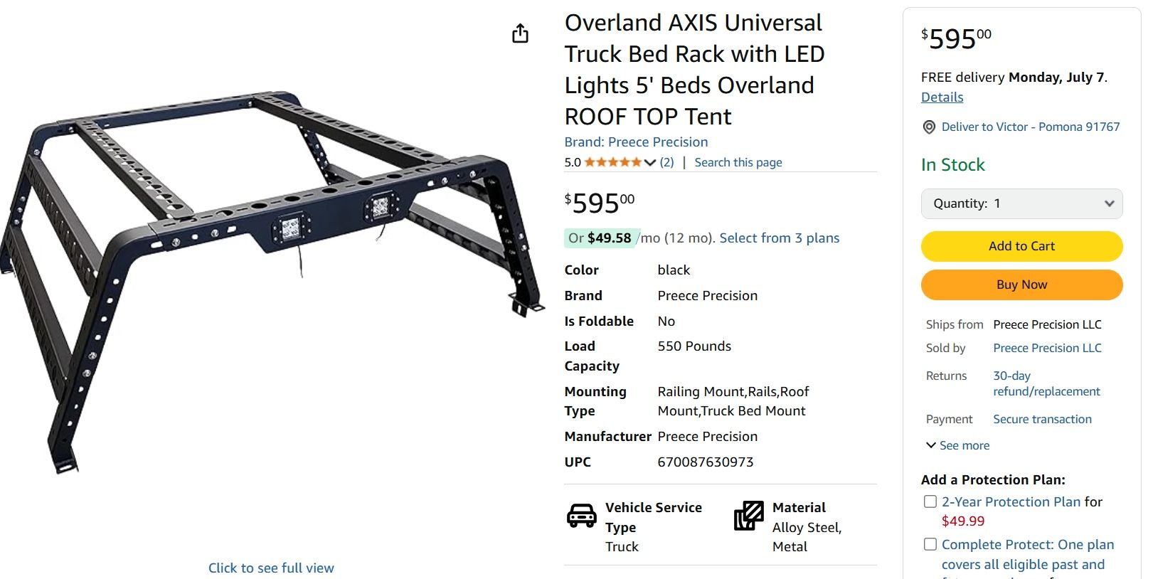 Tacoma Bed Rack
