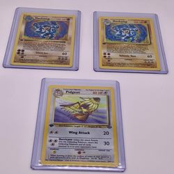 Three 1st Edition Original 1999 Base Set Holographics