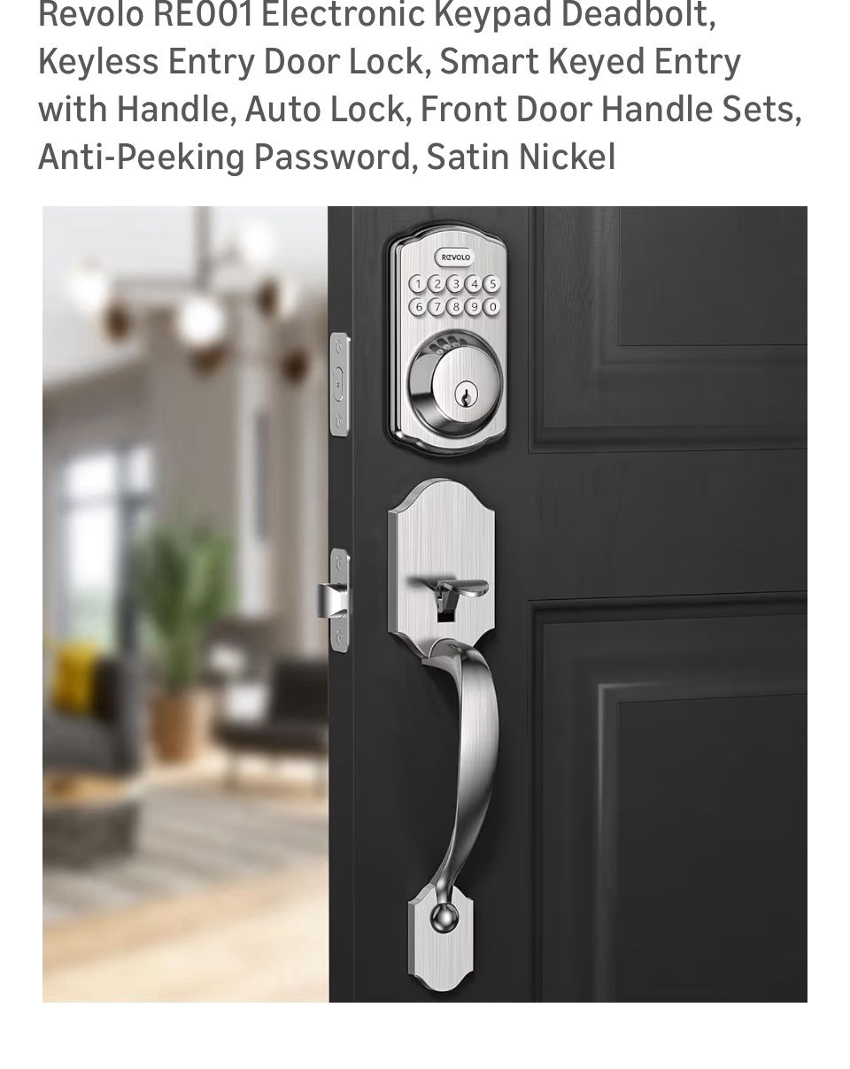 New Revlo Front Door Lock Silver