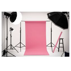 Kate Seamless Paper Backdrop for Photography Solid Pink Backdrop Paper (53"x16.4' Baby Pink)
