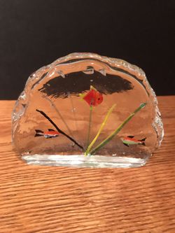 Murano? Glass fish paperweight