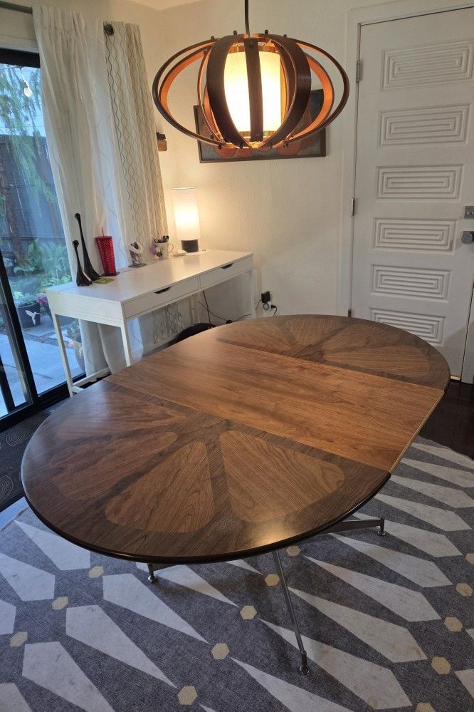 Beautiful Mid Century Brody Orange Slice Dining Table