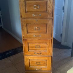 Wood Filing Cabinet 