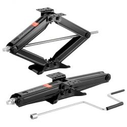 486#5000 lbs RV Scissor Jacks, 4-23.4 in RV Stabilizer Leveling Scissor Jacks, Set of 2, Heavy Duty Stabilizer Jack with Crank Handle, Socket and Bubb