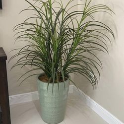 Large Fake Plant With Vase