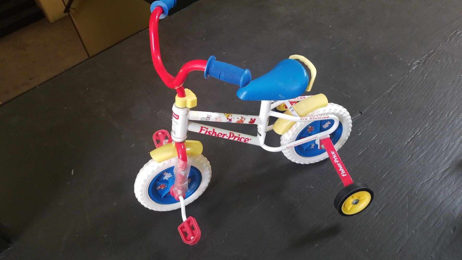 Fisher-price bicycle with training wheels