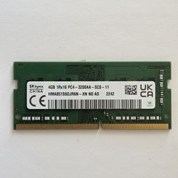 Laptop Memory Module HMA851S6DJR6N-XN Compatible Replacement Spare Part for SK Hynix HMA851S6DJR6N 4GB 1RX16 DDR4 SO-DIMM PC4-25MHz 260-Pin 