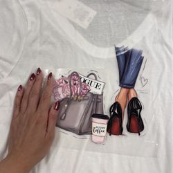 Bag Designer Print Irion On Shirt