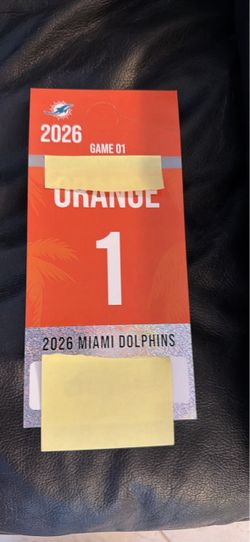 Miami dolphin orange parking pass