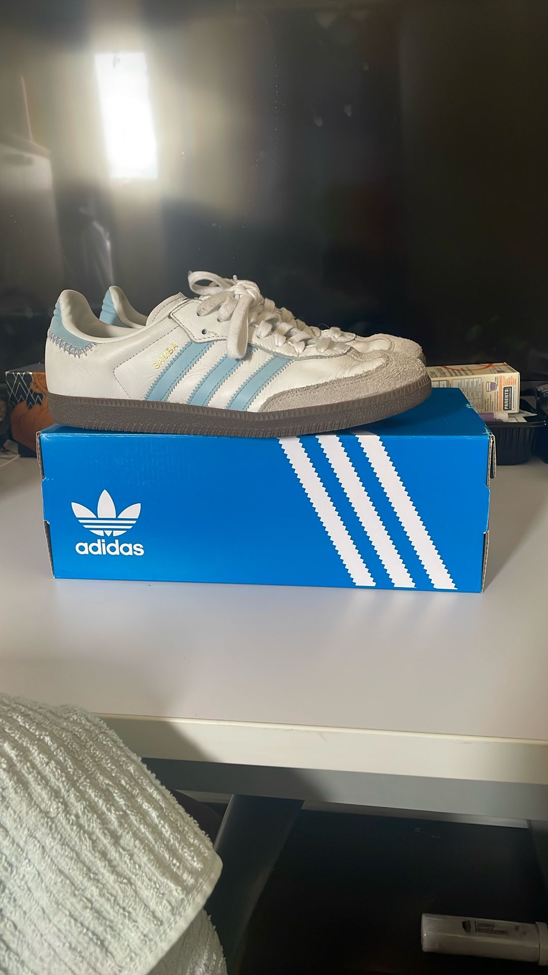 Adidas Samba Size 9 Men’s, Baby Blue
